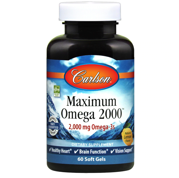 Carlson Labs Maximum Omega 2000 (2000 мг Omega-3s) 60 капсул