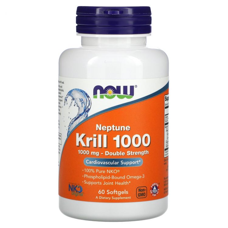 NOW Krill Oil Neptune 1000 mg 60 капсул