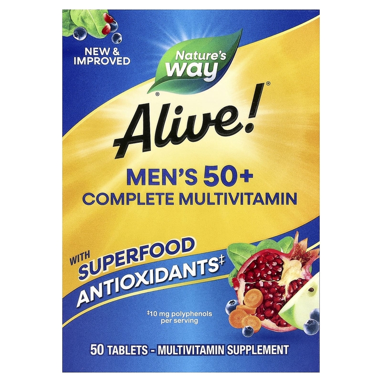 Nature's Way Alive! Men's 50+  50 Tabs 3/bnd