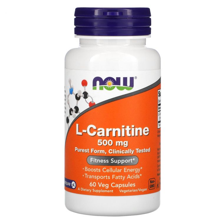 NOW L-Carnitine 500 мг 60 капсул