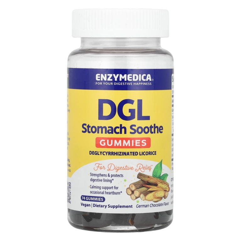Enzymedica DGL Stomach Soothe Gummies немецкий шоколад 74 мармеладок