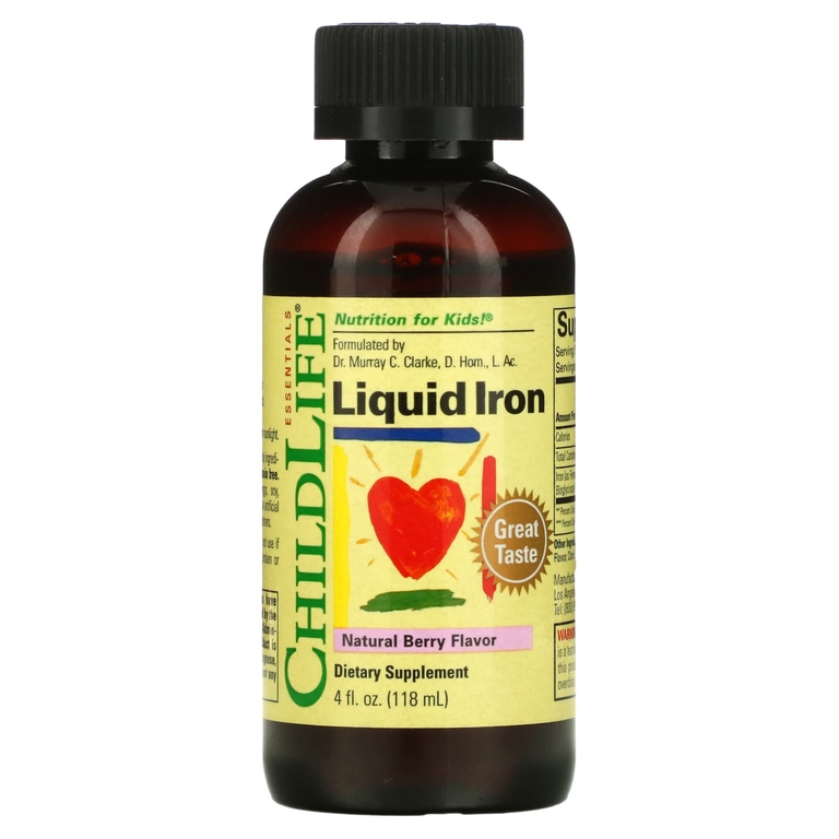 ChildLife, Liquid Iron, Natural Berry Flavor, 4 fl oz 118 ml
