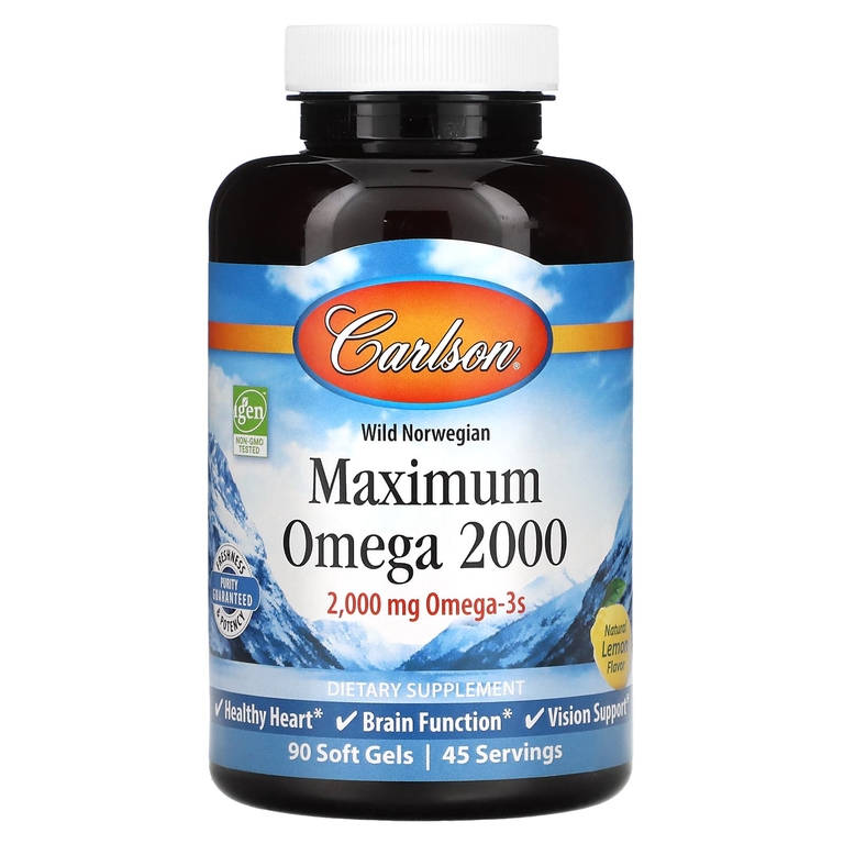 Carlson Labs Maximum Omega 2000 (2000 мг Omega-3s) 90 капсул
