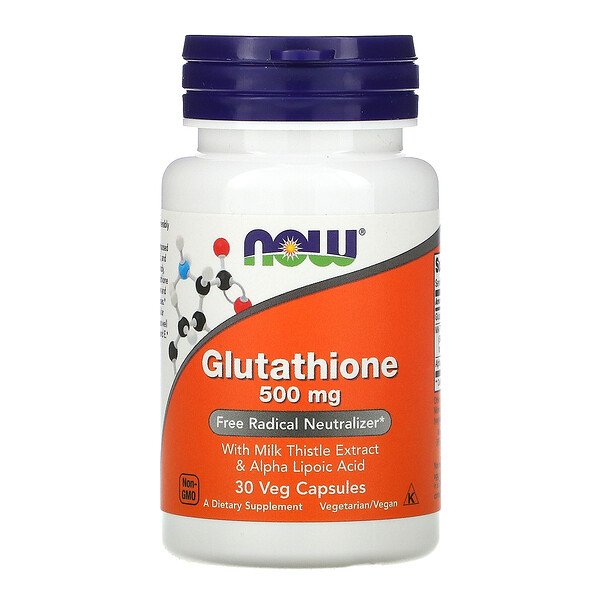 NOW Glutathione 500 mg  30капсул.