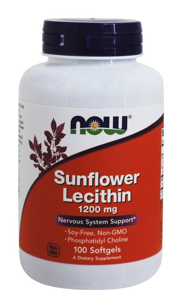 NOW Sunflower Lecithin 1200 мг 100 капсул