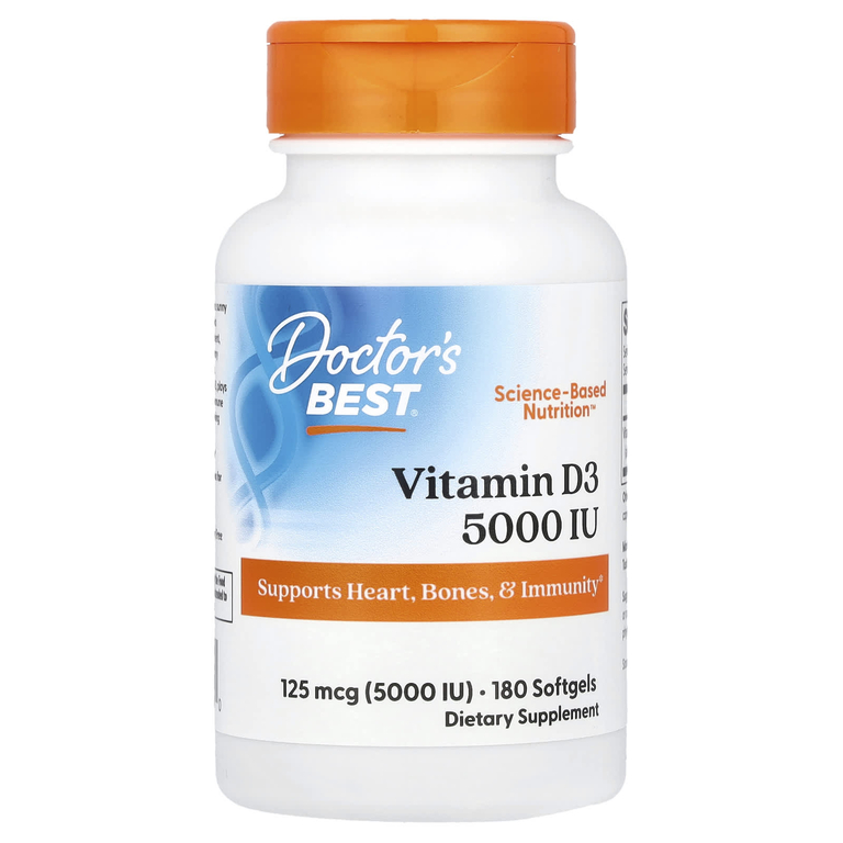 Doctors Best: Vitamin D3 (5000IU) /180 Softgels/