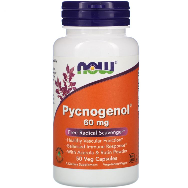 NOW Pycnogenol 60 мг 50 капсул