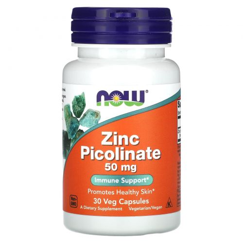 NOW Zinc Picolinate 50 мг 30 капсул