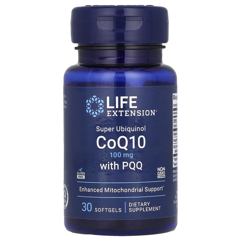 Life Extension Super Ubiquinol, коэнзим Q10, 100 мг, пирролохинолинхинон, 10 мг, 30 капсул
