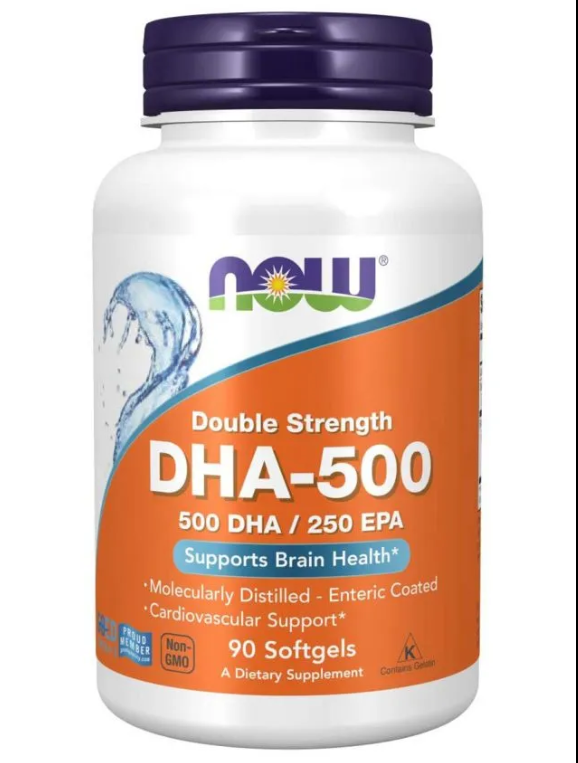 NOW DHA 500 мг 90 капсул