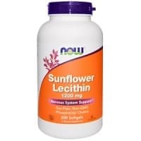 NOW Sunflower Lecithin 1200 мг 200 капсул