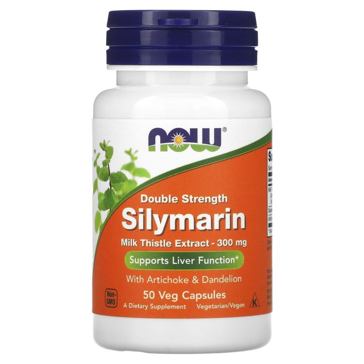 NOW Double Strength Silymarin 300 мг 50 капсул
