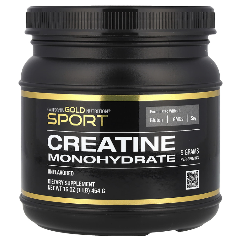 California Gold Nutrition Sport, Creatine Monohydrate, Unflavored, 1 lb (454 g)