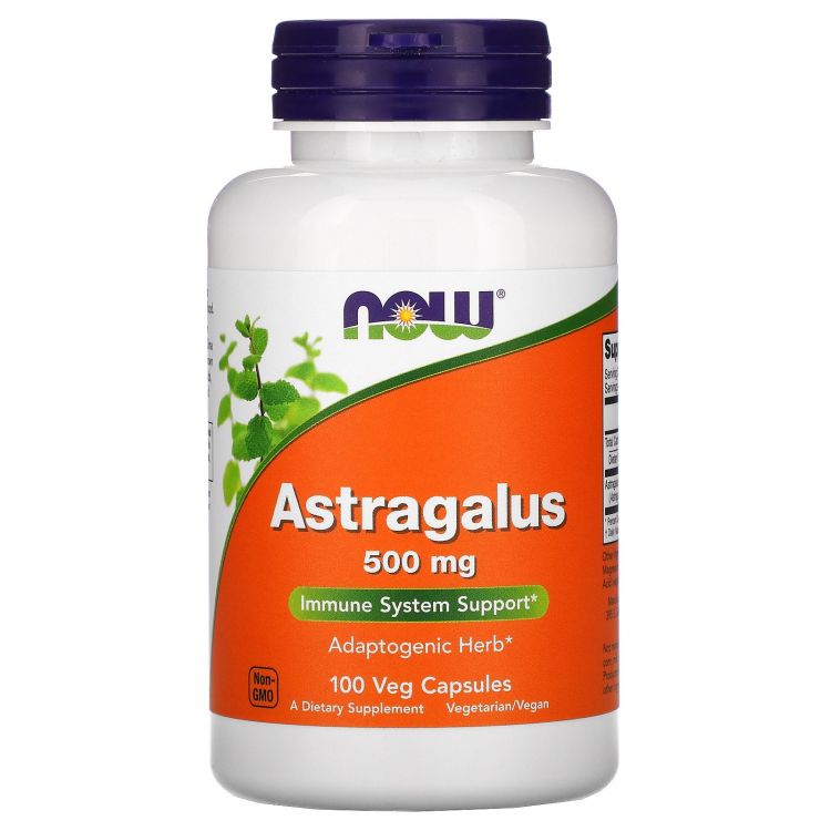 NOW Astragalus 500 мг 100 капсул