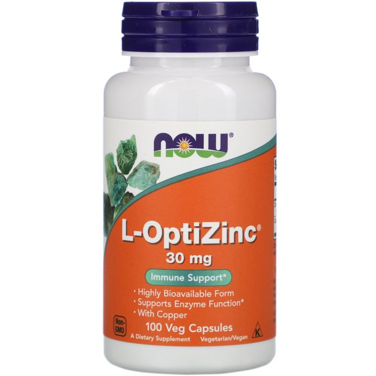 NOW L-OptiZinc 30 mg 100 капсул