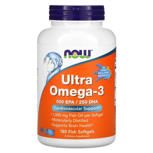 NOW Ultra Omega-3 Gelatin 180 капсул