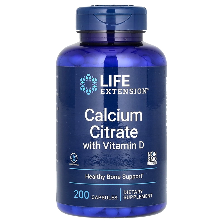 Life Extension Calcium Citrate with Vitamin D 200 капсул