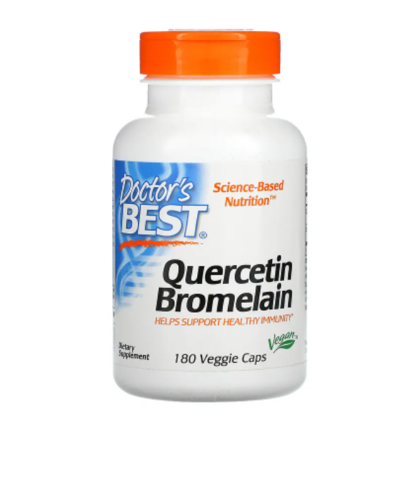 Doctor's Best, Quercetin Bromelain, 180 Veggie Caps