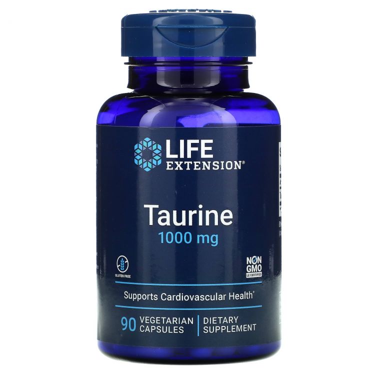 Life Extension Taurine, 1000 мг, 90 вегетарианских капсул