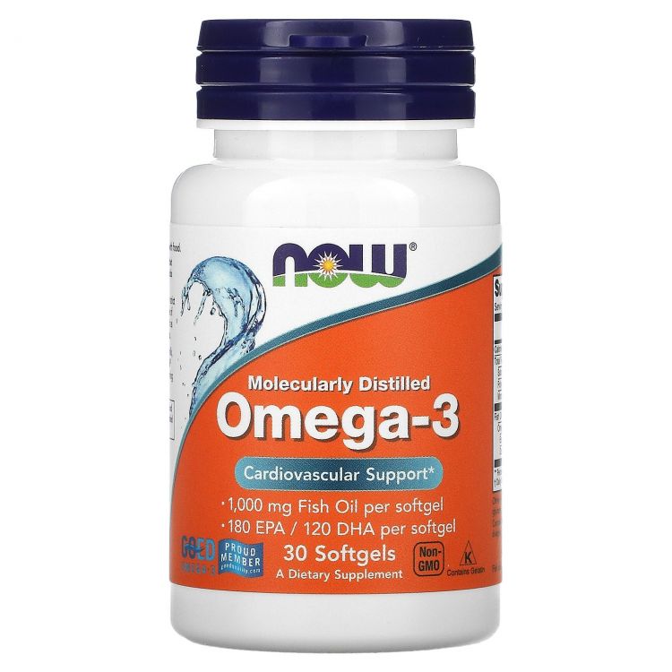 NOW Omega-3 1000 мг 30 капсул