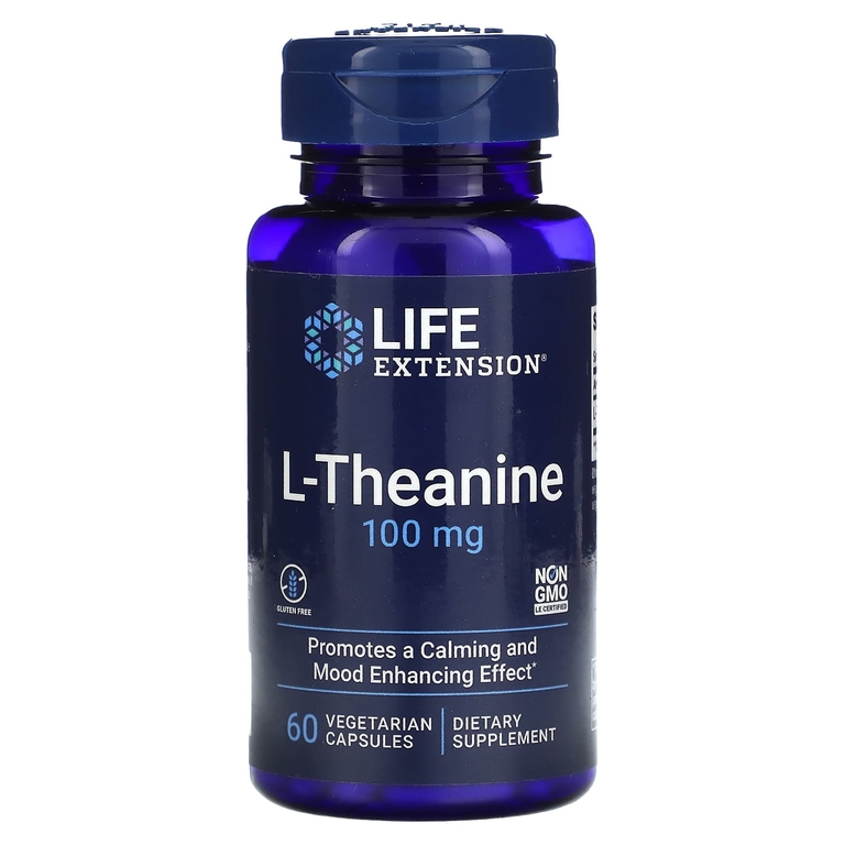 Life Extension L-Theanine 100 мг, 60 растительных капсул