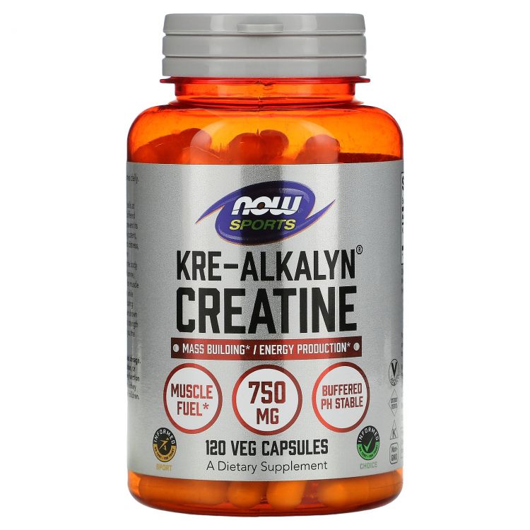 NOW Kre-Alkalyn Creatine 750 мг 120 капсул