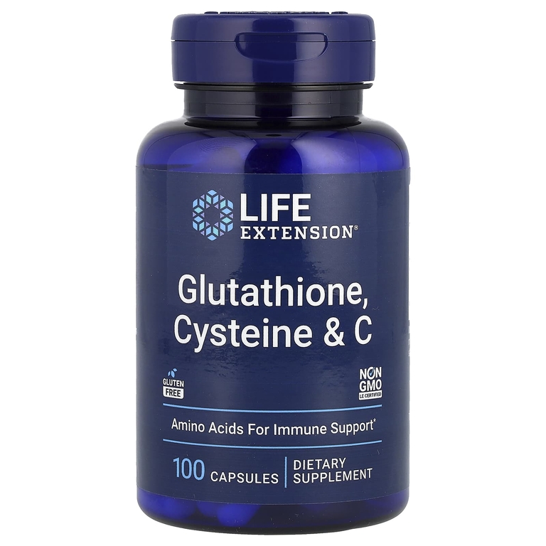 Life Extension Glutathione, Cysteine & C капсулы 100 Капс