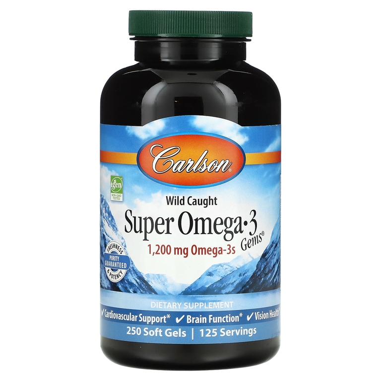 Carlson Labs Super Omega 3 1200 мг Omega-3s 250 капсул