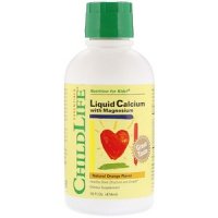ChildLife Liquid Calcium with Magnesium, Natural Orange Flavor,16 fl oz, 474 ml
