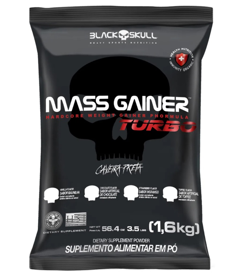 Black Skull Refil Mass Gainer Turbo 1.6 кг (Strawberry)