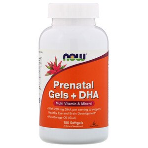 NOW Prenatal Gels + Dha 180 гелевых капсул