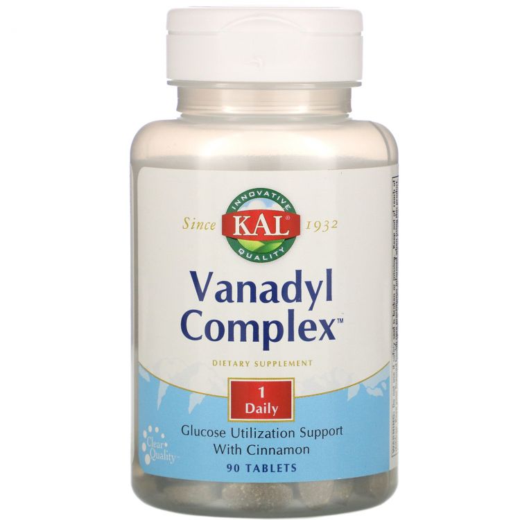 KAL Vanadyl Complex Ванадил сульфат + хром пиколинат  90 Tablets