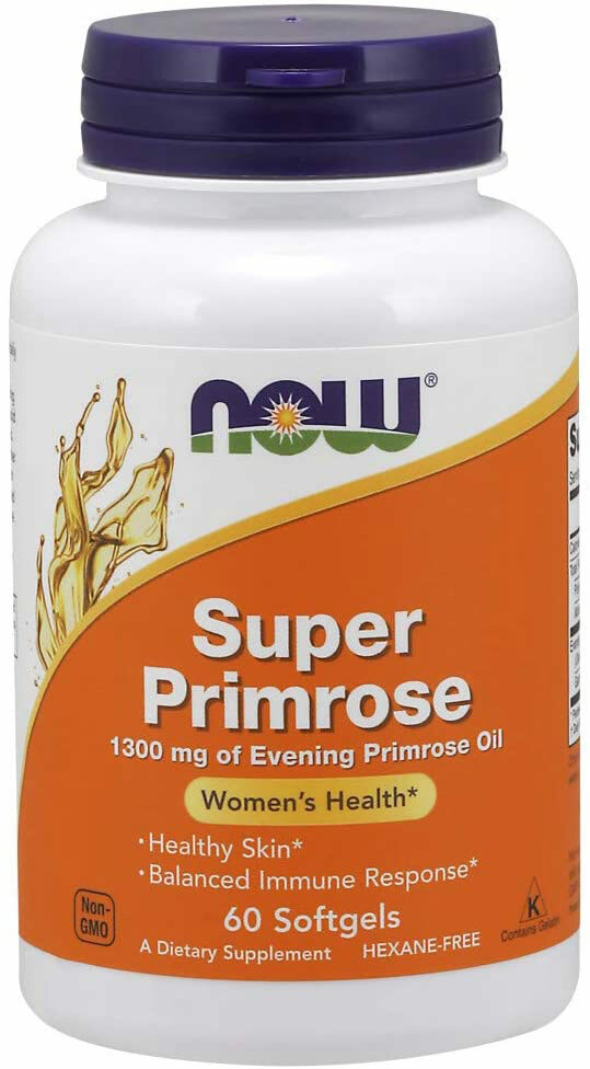 NOW Super Primrose 1300 мг 60 капсул