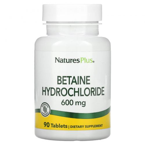 Natures Plus Betaine Hydrochloride 600 мг 90 таб