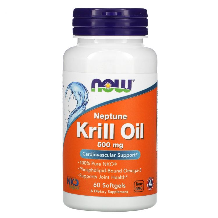 NOW Krill Oil Neptune 500 мг 60 капсул