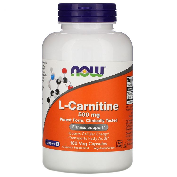 NOW L-Carnitine 500 мг 180 капсул