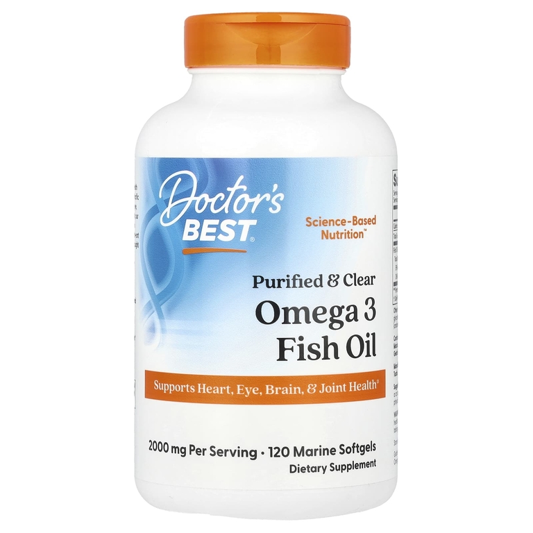 Doctor's Best Purified & Clear Omega 3 Fish Oil 120 sgels