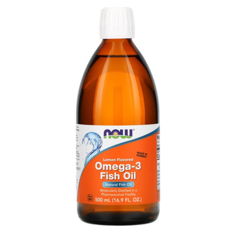 NOW Omega-3 Fish Oil Lemon 500 мл