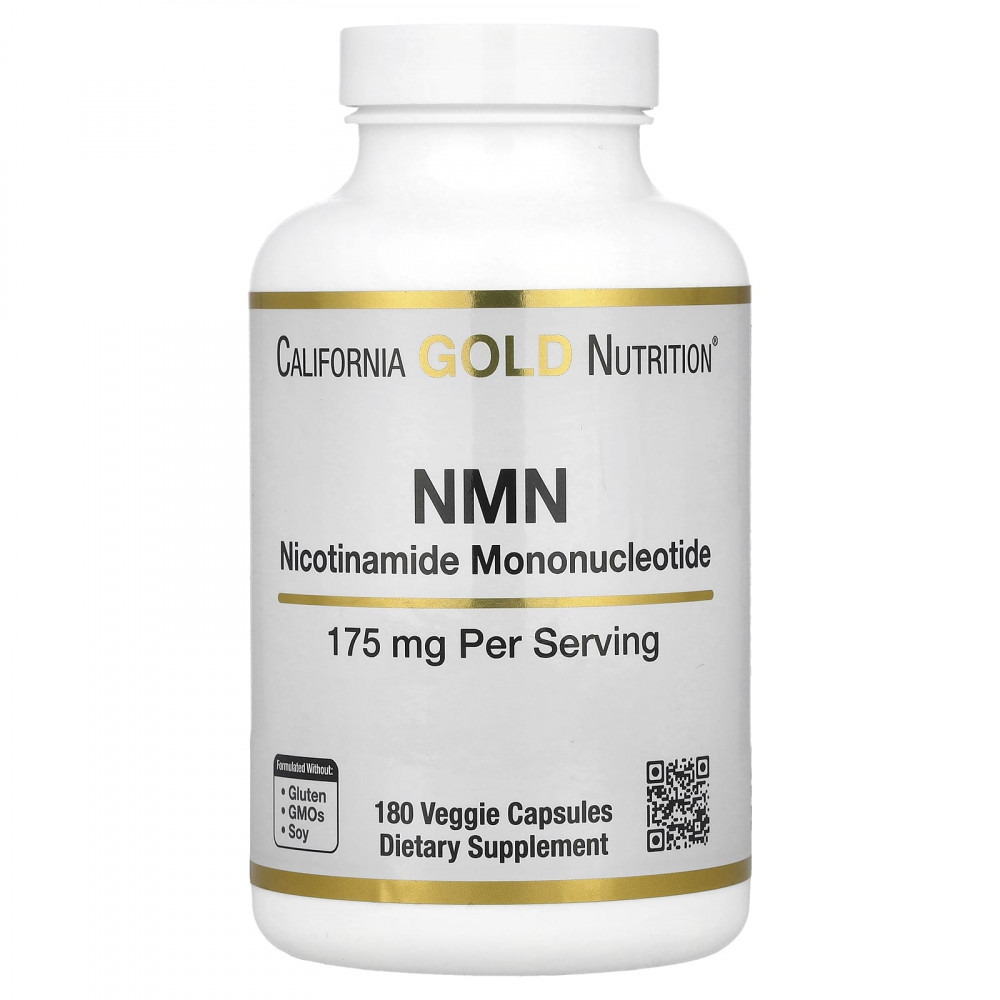 California Gold Nutrition NMN, 175 mg , 180 Veggie Capsules