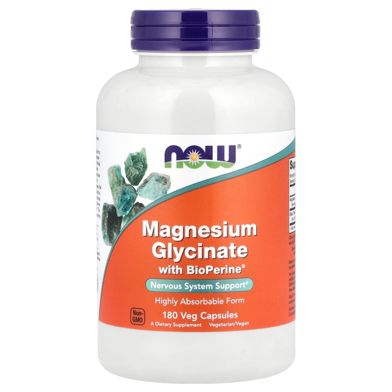 NOW Magnesium Glycinate with BioPerine 180 капсул