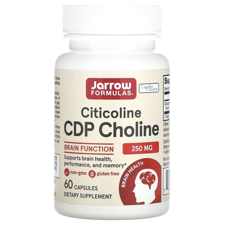 Jarrow Formulas, Citicoline CDP Choline, 250 мг, 60 капсул