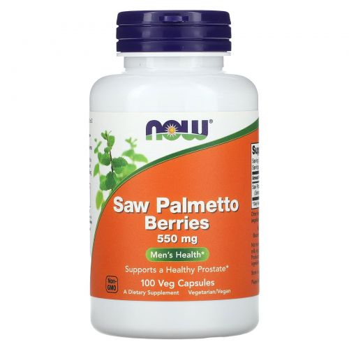 NOW Saw Palmetto Berries 550 мг 100 капсул