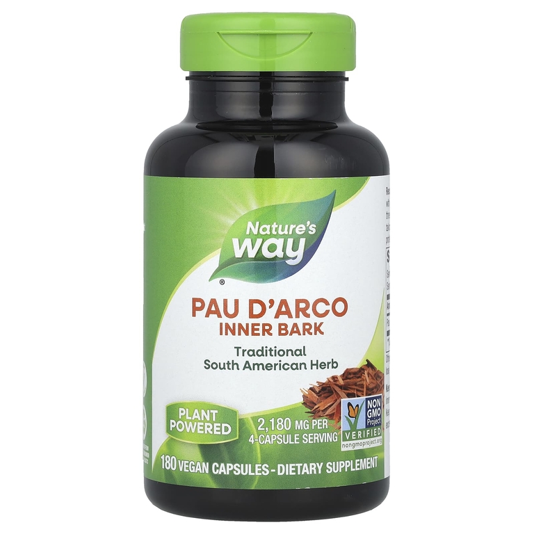 Nature's Way, Pau d'Arco Inner Bark, 545 mg, 180 Veg Capsules