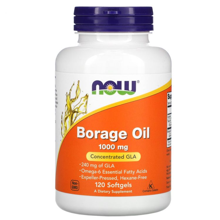 NOW Borage Oil 1000 мг 120 капсулы