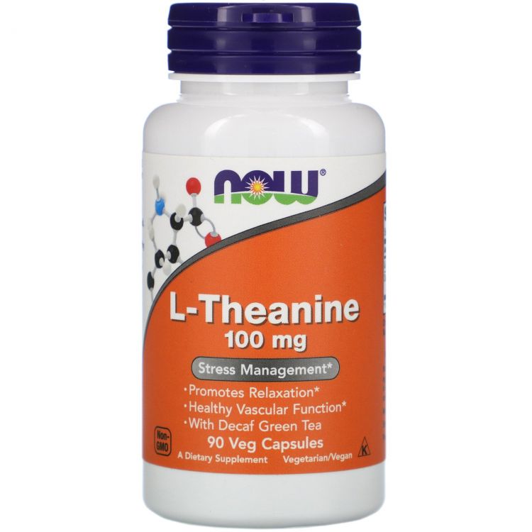 NOW L-Theanine 100 мг 90 капсул