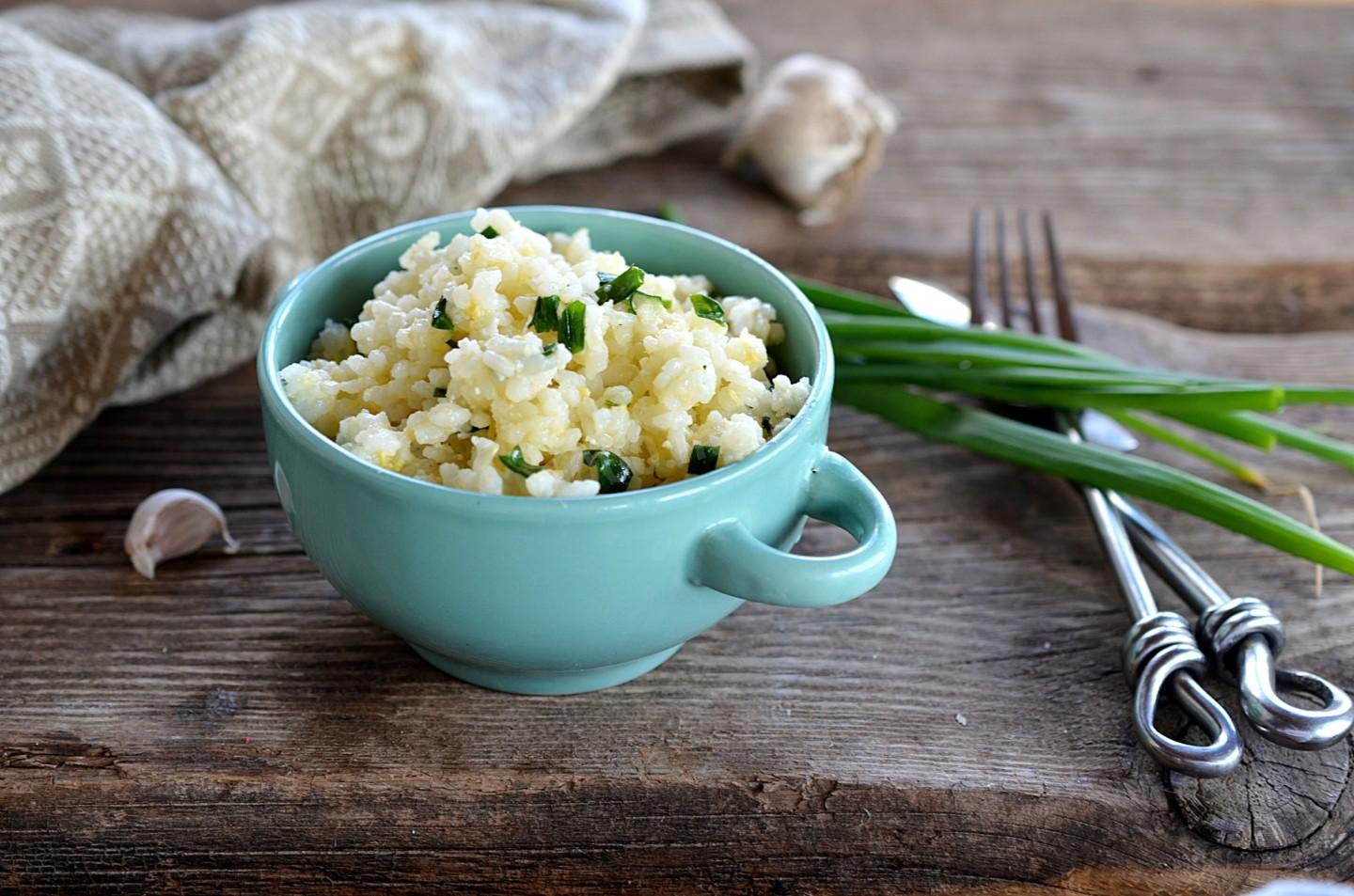 Низкокалорийный рис с яйцом