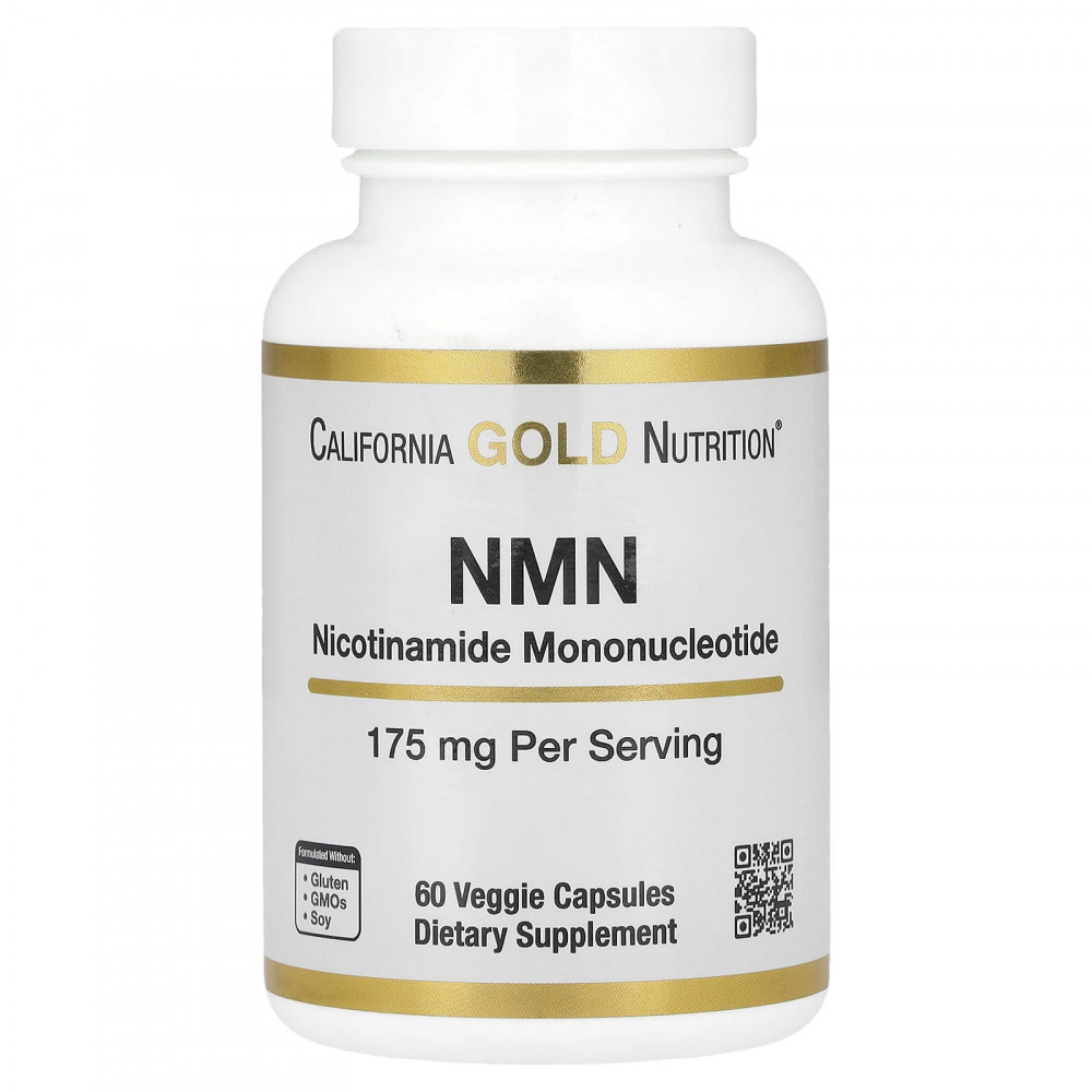 California Gold Nutrition NMN, 175 mg, 60 Veggie Capsules