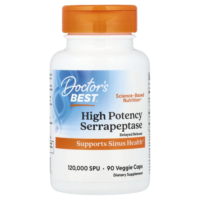 Doctors Best High Potency Serrapeptase (120,000 SPU) 90 vcaps