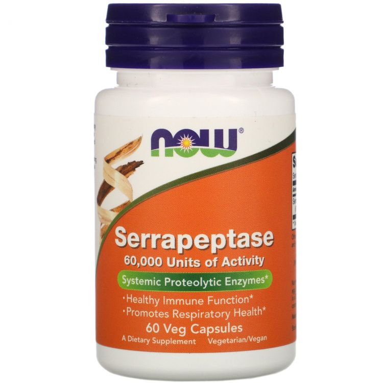 NOW Serrapeptase 60000 SU 60 капсул