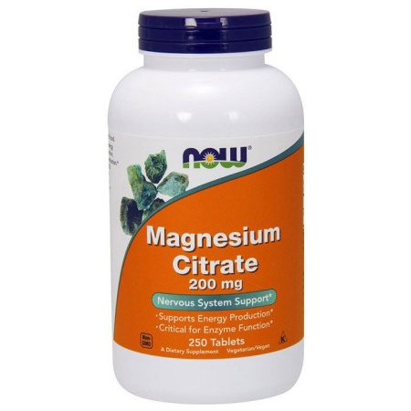 NOW: Magnesium Citrate 200 mg /250 табл./